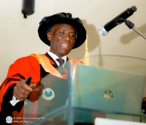 Prof. Usman Acquits Carbon, Points Finger at Human Excesses at UNILAG Inaugural Lecture