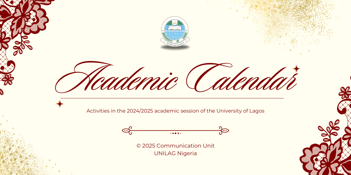 Academic Calendar - UNILAG Nigeria 2025 light
