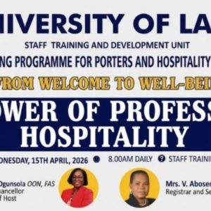 2-Day Training Programme for Porters & Hospitality Officers Begins, April 14