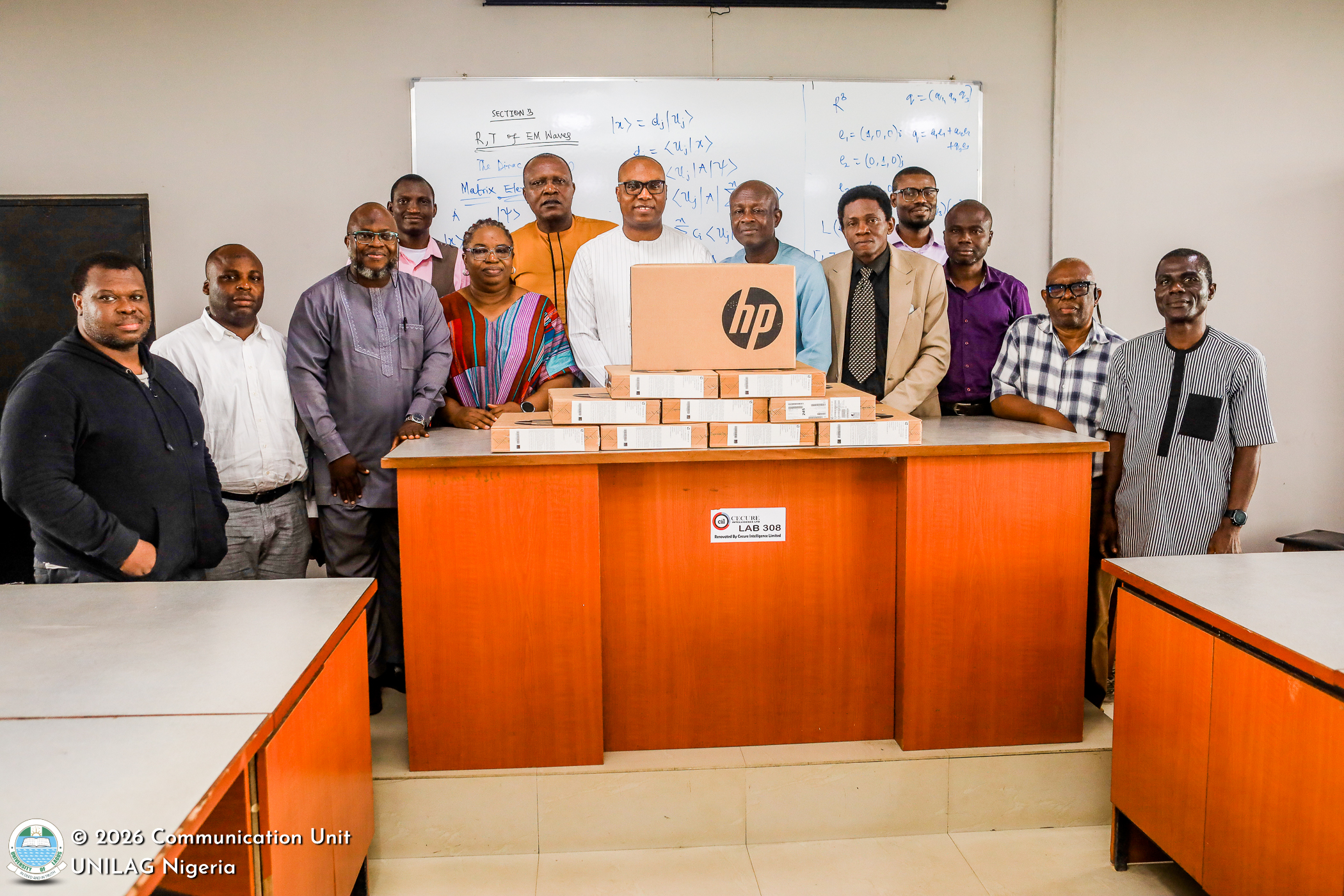 UNILAG Physics Department Receives Ten HP Laptops from Alumnus